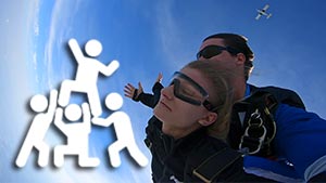 Tandem skydiving as Team building